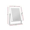 LED Makeup Mirror Hollywood Standing Mirror Tabletop Vanity – White