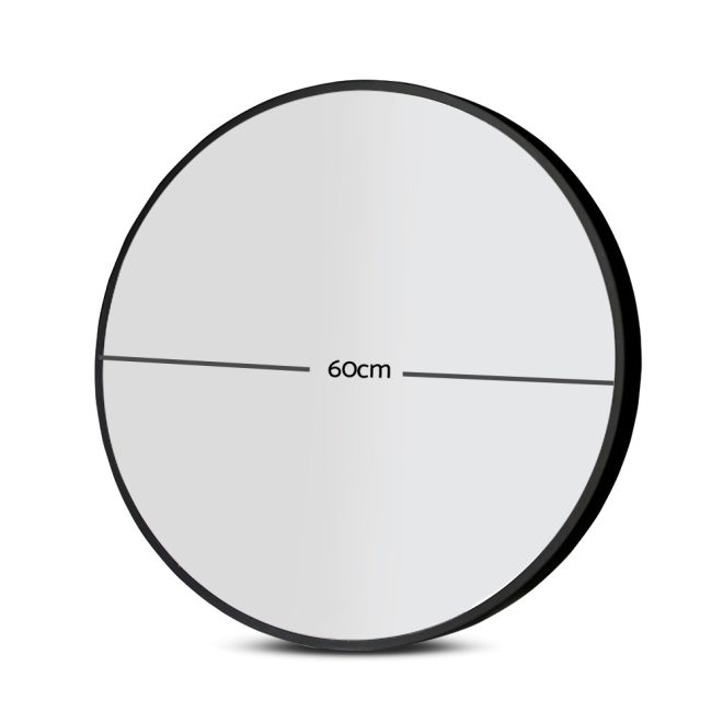 Round Wall Mirror Makeup Bathroom Mirror Frameless – 60 cm