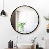 Round Wall Mirror Makeup Bathroom Mirror Frameless – 60 cm