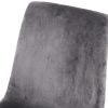 Dining Chairs Set of 4 Velvet Horizontal Slope Grey