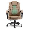 Electric Massage Office Chairs PU Leather Recliner Computer Gaming Seat – Espresso