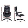 Massage Office Chair 8 Point PU Leather Office Chair – Black