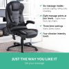 Massage Office Chair 8 Point PU Leather Office Chair – Black