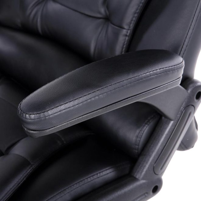 Massage Office Chair 8 Point PU Leather Office Chair – Black