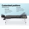 3 Fold Portable Aluminium Massage Table – 75 cm, Black