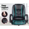 Office Chair Gaming Computer Chairs Executive PU Leather Seat – Black