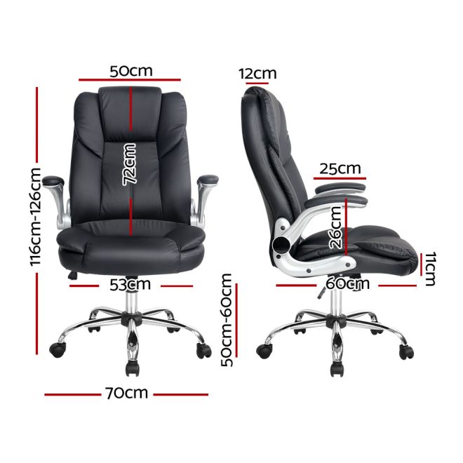 Kea Executive Office Chair Leather – Black