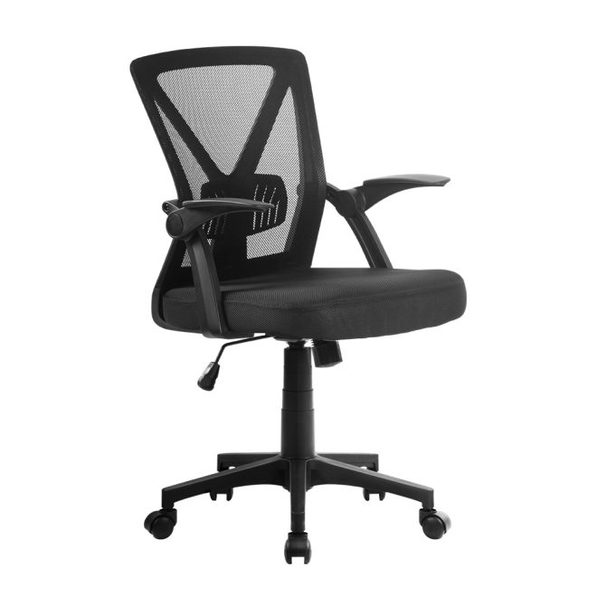 Gaming Office Chair Mesh Computer Chairs Swivel Executive Mid Back – Black