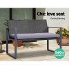 4PC Outdoor Furniture Patio Table Chair Black – Without Cover