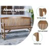 Wooden Garden Bench Chair Outdoor Furniture Decor Patio Deck 3 Seater – Natural