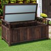 Outdoor Storage Box Wooden Garden Bench Chest Toy Tool Sheds Furniture – Charcoal