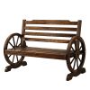 Garden Bench Wooden Wagon Chair Outdoor Furniture Backyard Lounge – 2 Seater