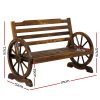 Garden Bench Wooden Wagon Chair Outdoor Furniture Backyard Lounge – 2 Seater