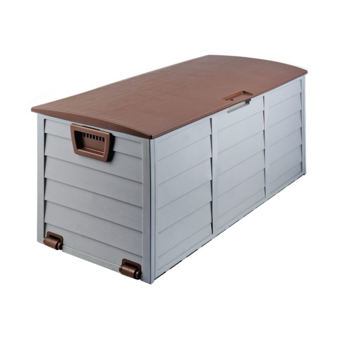 290L Outdoor Storage Box – Brown and Grey