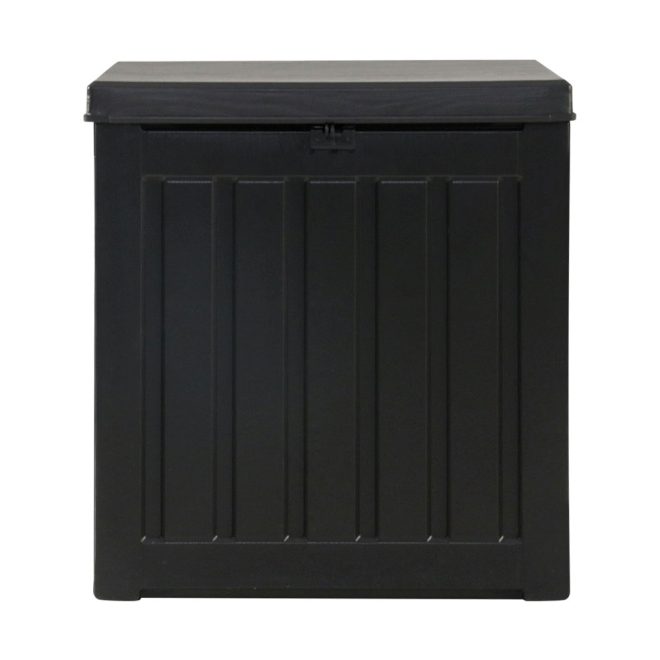 Outdoor Storage Box 80L Container Lockable Garden Toy Tool Shed Black