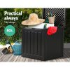 Outdoor Storage Box 80L Container Lockable Garden Toy Tool Shed Black