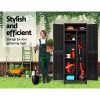 Outdoor Storage Cabinet Lockable Cupboard Garage 173cm – Black