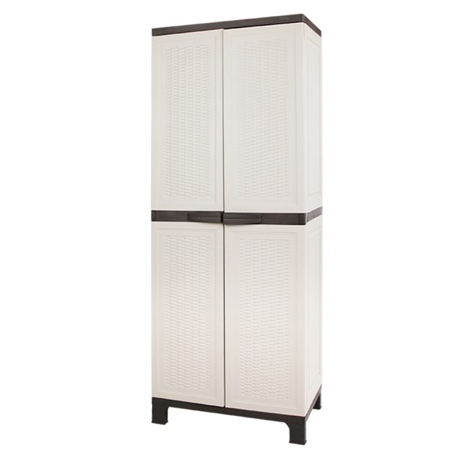 Outdoor Storage Cabinet Lockable Cupboard Garage 173cm – Beige