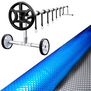 Solar Swimming Pool Cover Roller Wheel Blanket Adjustable – 6.5×3 m