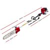 65CC Pole Chainsaw Hedge Trimmer Brush Cutter Whipper Saw Snipper 7-in-1