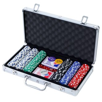 Poker Chip Set 1000PC Chips TEXAS HOLD’EM Casino Gambling Dice Cards