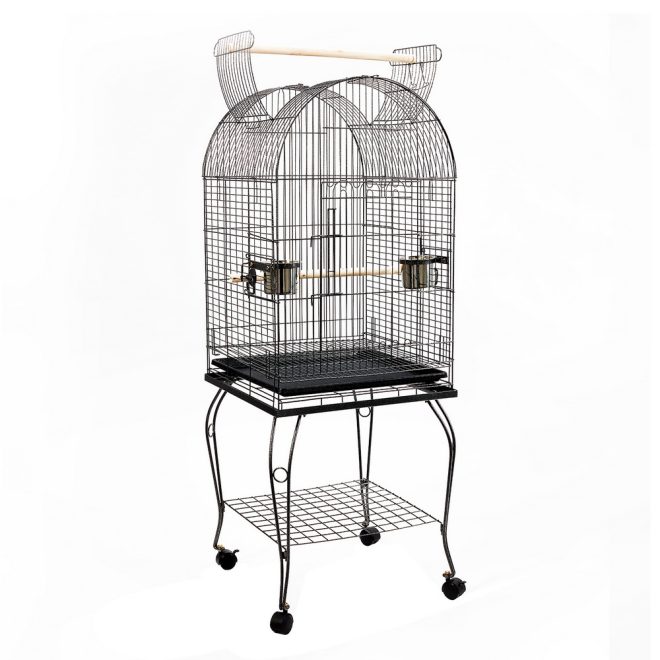 Large Bird Cage with Perch – Black – Type 1