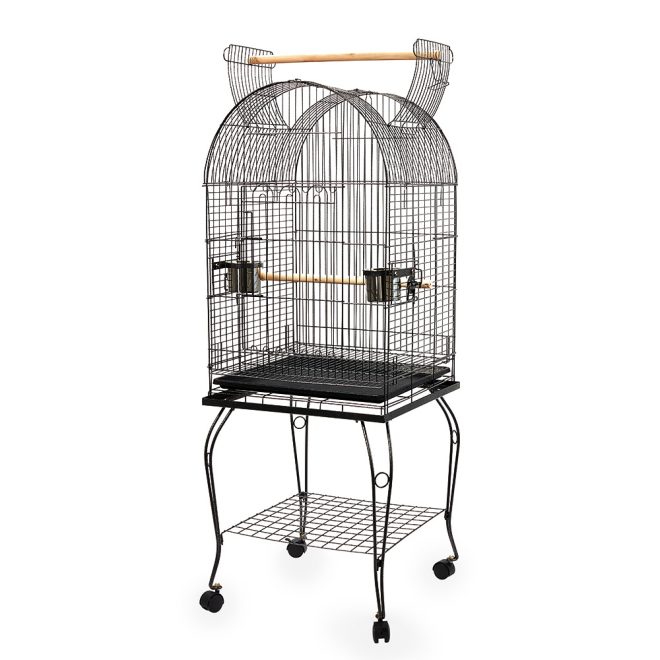 Large Bird Cage with Perch – Black – Type 1