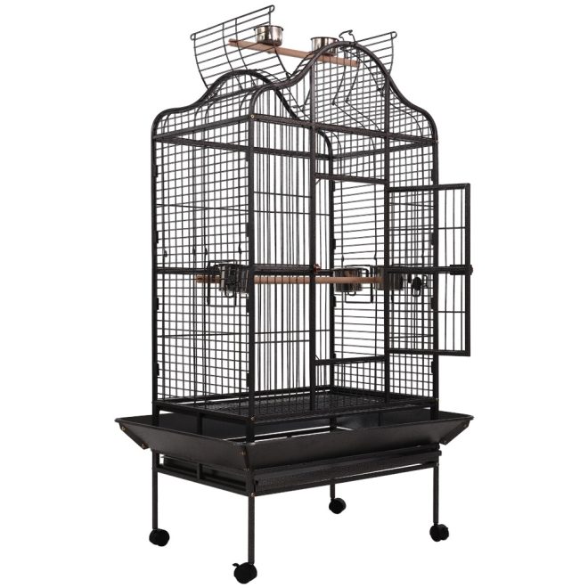 Bird Cage Pet Cages Aviary Large Travel Stand Budgie Parrot Toys – Type 1 – 168 cm