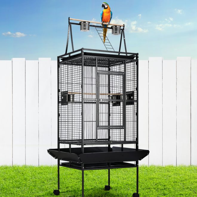 Bird Cage Pet Cages Aviary Large Travel Stand Budgie Parrot Toys – Type 4 – 173 cm