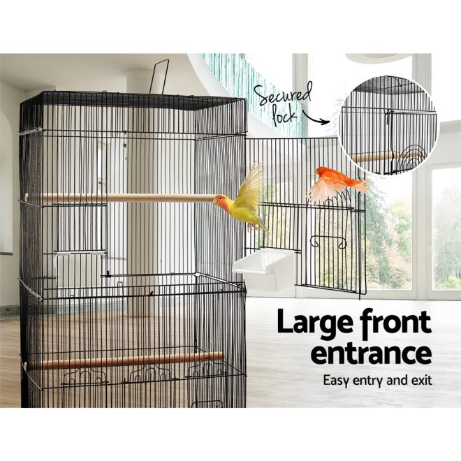 Bird Cage Pet Cages Aviary Large Travel Stand Budgie Parrot Toys – Type 5 – 88 cm