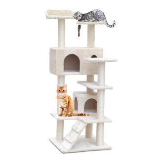 Cat Tree 134cm Trees Scratching Post Scratcher Tower Condo House Furniture Wood