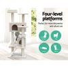 Cat Tree 134cm Trees Scratching Post Scratcher Tower Condo House Furniture Wood – Beige