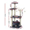 Cat Tree 110cm Tower Scratching Post Scratcher Wood Condo House Bed Toys