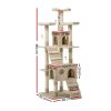 Cat Tree 180cm Trees Scratching Post Scratcher Tower Condo House Furniture Wood – Beige