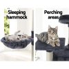 Cat Tree 203cm Trees Scratching Post Scratcher Tower Condo House Furniture Wood – Grey