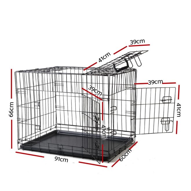 Dog Cage Pet Cage – Black – 36 inch