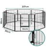 Pet Playpen Dog Playpen 8 Panel Puppy Enclosure Fence Cage – 80×80 cm