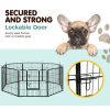 Pet Playpen Dog Playpen 8 Panel Puppy Enclosure Fence Cage – 80×80 cm