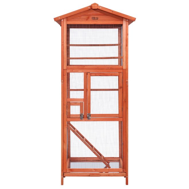 Bird Cage 72cm x 60cm x 168cm Pet Cages Large Aviary Parrot Carrier Travel Canary Wooden XL