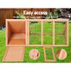 Rabbit Hutch 119cm x 51cm x 44cm Chicken Coop Large Run Wooden Cage Outdoor