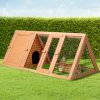 Rabbit Hutch 119cm x 51cm x 44cm Chicken Coop Large Run Wooden Cage Outdoor