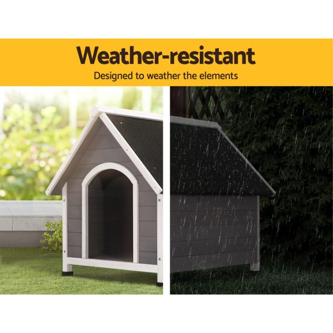 Dog Kennel Outdoor Wooden Indoor Puppy Pet House Weatherproof – 82x99x87 cm