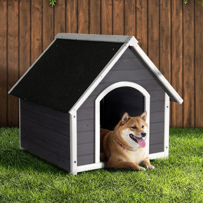 Dog Kennel Outdoor Wooden Indoor Puppy Pet House Weatherproof – 82x99x87 cm