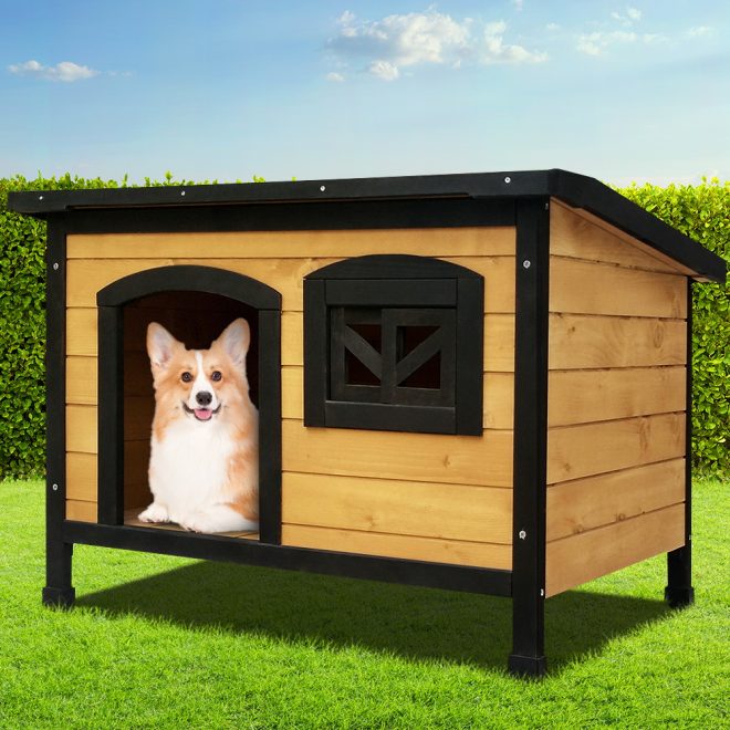 Dog Pet Kennel Dog House Large Wooden – 96x69x66 cm