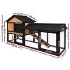 Chicken Coop Rabbit Hutch 165cm x 43cm x 86cm Extra Large Run House Cage Wooden Outdoor