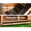 Rabbit Hutch 91.5cm x 46cm x 116.5cm Chicken Coop Large House Cage Run Wooden Bunny Outdoor