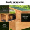 Rabbit Hutch 91.5cm x 46cm x 116.5cm Chicken Coop Large House Cage Run Wooden Bunny Outdoor