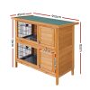 Rabbit Hutch 91.5cm x 45cm x 82cm Chicken Coop Large Wooden House Run Cage Pet Bunny