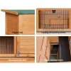 Rabbit Hutch 91.5cm x 45cm x 82cm Chicken Coop Large Wooden House Run Cage Pet Bunny