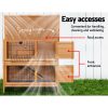 Rabbit Hutch 91.5cm x 45cm x 82cm Chicken Coop Large Wooden House Run Cage Pet Bunny